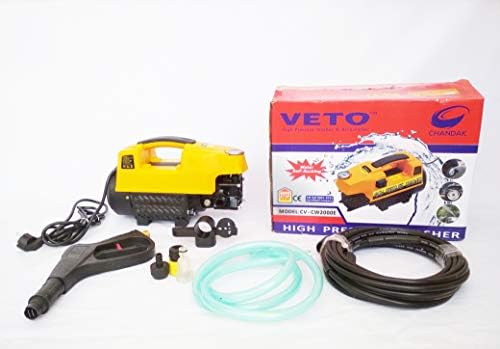 VETO 1800 W Domestic High Pressure Car Washer with 90 Bar, 480 L/H Water Flow VETO 1800 W Domestic High Pressure Car Washer with 90 Bar, 480 L/H Water Flow
