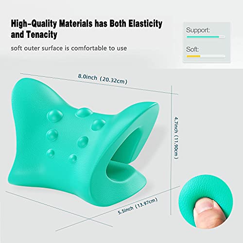 Neck and Shoulder Relaxer Cervical Neck Traction Device,Portable Chiropractic Pillow, Neck Stretcher,Neck Massage Pillow for Pain Relief Management and Cervical