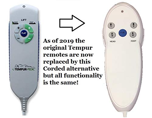 Ergo Series TES B3111-220 New 2019 White Version – See pics (RC-HW-105) Wired Replacement Remote for Adjustable Bed