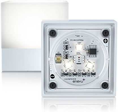 enevuĆ'ĆĀ® CUBE: Ultimate Mini Light - White & Color Light - Moodlight & Spotlight - Splashproof - Pure White Base by enevu