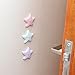Alfto Starfish Shape Silicone Wall Protectors Self Adhesive Door Handle Bumper Guard Stopper Rubber Stop Home Stickers for Wall Decoration 5pcs(4.5x0.8cm)