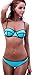 Pandolah Push up Bright Diving Suit Material-neoprene Bikini Set Swimwear (US Size 2-4 (S), Blue-7)
