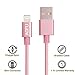 AOFU Lightning Cable,2Pack 6FT/2M Extra Long Nylon Braided USB Sync Charging Cables Cord Charger for iPhone 6/6S/6 Plus/6S Plus 5/5C/5S/SE,iPad Air/Mini,iPod Nano/Touch ( Rose)