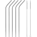CASELAST Premium Stainless Steel Straws - For 30 oz & 20 oz Yeti Tumbler Rambler Cups, RTIC and other brands - Set of 5 Bend Extra Long Reusable Drinking Straws + 2 Cleaning Brushes + eBook