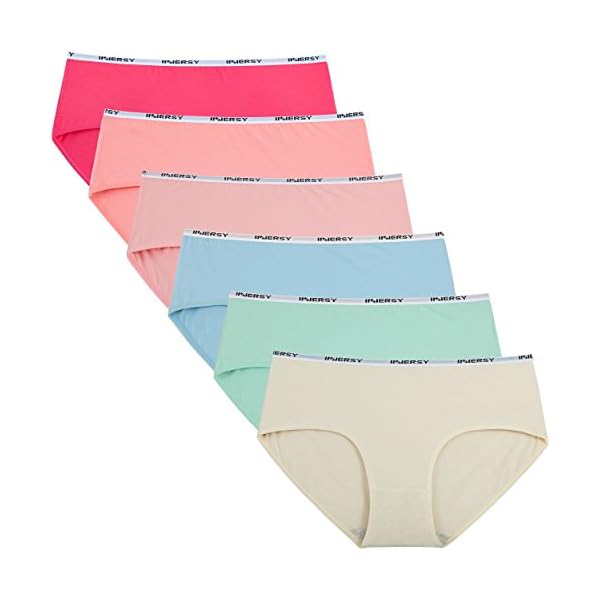 INNERSY Underwear for Women Stretch Cotton Knickers Multipack Full Briefs Soft Panties Pack of 6