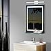 YHTlaeh Vanity Light 12W 19.88inches LED 4000K Natural White Acrylic Chrome Rectangle Tube for Bathroom Vanity Light Bedroom