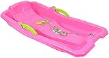 Molti Bob Sledge Snow Glider with Brake Lever, Pink, Age 3-7 view 2