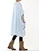 Mordenmiss Women's Doll Collar Casual Sleeveless Top With Big Pockets XL Style 1-Light Blue