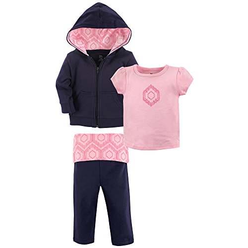 Yoga Sprout Baby and Toddler 3 Piece Jacket, Top and Pant Set