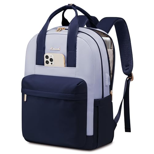 LOVEVOOK Rucksack Damen, 15,6 Zoll Laptop Schultasche Mädchen mit Laptopfach, Wasserdicht Reiserucksack Arbeitstasche Lehrertasche, Elegant Daypack Ba
