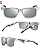 Rocknight Polarized UV Protection Men's Sunglasses Wayfarer Full Frame Silver Mirror Sunglasses Outdoor Fashion Style