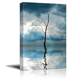 Beautiful Landscape Water Reflection Painting Artwork for Home Framed