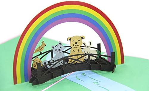 Rainbow Bridge Animal 3D Paper Pop-up Greeting Card Holiday Gift