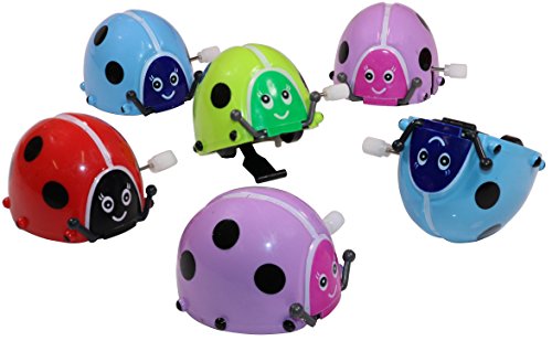 Fun Flipping Wind-Up Ladybugs Toy Great Party Favors (Bulk Pack Of 24 Lady Bugs)