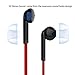 VMTOP In-Ear Earphones Stereo Headphones with Microphone 3.5mm earbuds for Iphone/IPod/IPad/Samsung Galaxy and Android Compatible Black Red