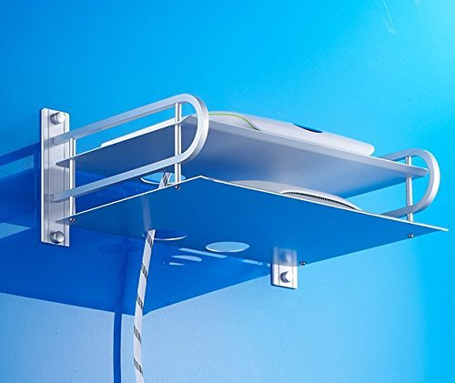 Aimyoo Alumimum Alloy Wall Mount Shelf Bracket / Holder / Stand for TV Box, Apple TV, Roku 3/ 2, WiFi Router, Set Top Box, Mini PC, TV accessories (Double-layer) - Thumbnail 4