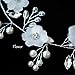 Catery Flower Bride Wedding Headband Silver Crystal Pearl Hair Vine Braid Headpiece Bridal Hair Accessories for Women (40CM) (A Silver)