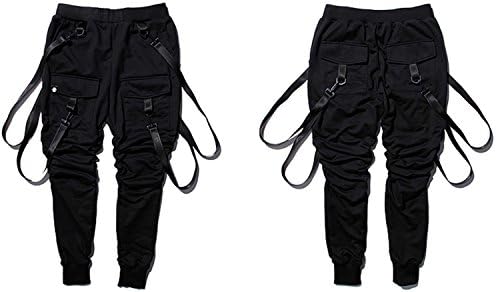 Catwomanfun New Dry Men's Pants Pocket Full Length Men Hiphop Pants Plus Size Trousers Men Belt Women Streetwear