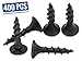 Toofix 3/4 Inch N.6 Coarse Thread Drywall Screw, Sharp Point, Black, 2 Bugle Head Phillips Drive, 1 Lb. Ideal Screw for Drywall Sheetrock, Wood, and More, 400 Screws