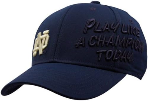 Notre Dame Fighting Irish Play Like a Champion Today Flex Fit Size Small / Medium Style Cap Hat - S/M Fits Size 7 through 7 5/8