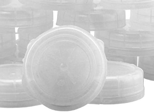 48 Mm Glas Milch Flasche Deckel 24er Pack Klare Sony Ersatz Kappen Fur Pint Quart Liter Zwei Quart Milch Flaschen Amazon De