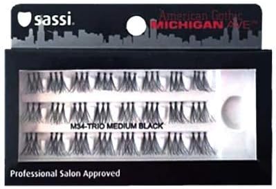 Sassi Eyelashes Michigan Ave 34 Trio Medium Black M34