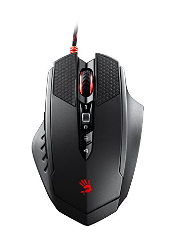 T70 Infrared-Micro Adjustable 4,000CPI Gaming Mouse with Advanced Weapon Tuning & Macro Setting, Light Strike Fastest Response by Bloody Gaming