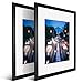 iDecorlife 16x20 Black Picture Frames 2PCs - Tempered Glass and Real Wood 11x14 Picture Frame with Mat or 16x20 Frame Without Mat - Wall Mounting Ready Real Wood Photo Frame