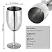 Wine Glass Set, Stainless Steel Long Stem Wine Glasses for White Red Wine Cocktail, Set of 2 Dishwasher Safe No BPA Unbreakable 8 Oz Wine Goblet for Housewarming Travel Outdoor Camp Picnic Formal Use