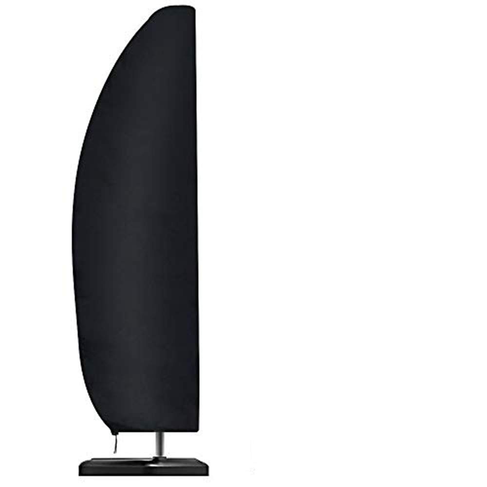 Estefanlo Parasol Cover, Waterproof, Windproof, Heavy Duty Rip Proof 210D Oxford Fabric Extra Large Cantilever Umbrella Cover with Zip (265 x 40/70 / 50 cm) - Black