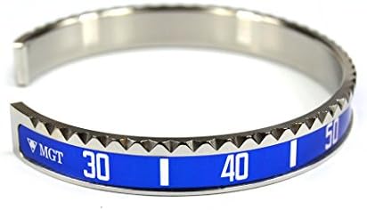 Fashion loft Marine Dial Steel Speedometer Bangle Inspired by Watch Bezel Submariner