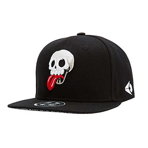 Topcoco Unisex Eye Hiphop Snapback Baseball Cap Skeleton Black 40