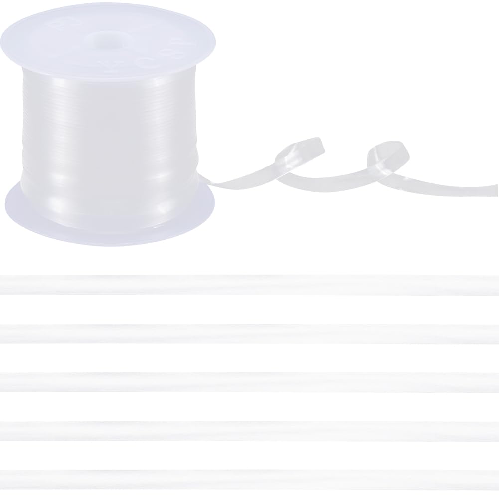 GORGECRAFT 2 Rolls 20m Clear Elastic Strap Roll 4mm Wide Lightweight Transparent Invisible Stretchy Bra Strap Band for DIY Shoulder Bra Lingerie Dance Swimwear Sportswear Cloth Sewing Project