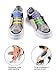 6 Pairs No Tie Shoelaces Silicone Elastic Athletic Sport Shoe Lace (Multi-color, Sky Blue, Green, Yellow, Purple, Red)