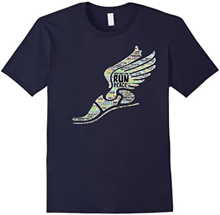 Mens Running T-shirt inspiration and motivation 2XL Navy
