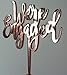 GrantParty We're Engaged Rose Gold Cake Topper- Engagement Wedding Party Decorations| Perfect Keepsake (Rose Gold)