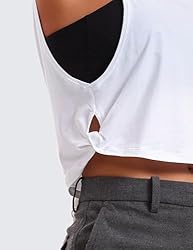 CRZ YOGA Pima Cotton Cropped Tank Tops for Women