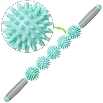 Coolife Fascia Blasting Muscle Roller - Cellulite Massager - Fascia Roller for Cellulite and Sore Muscles - Neck, Leg, Back, Body Roller Deep Tissue Massage Stick Tools - 5 Balls Size Version