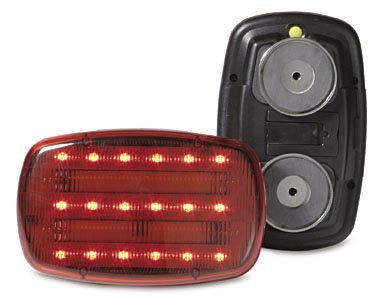 Red led light, battery powered, magnetic, heavy duty magnets,