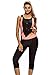 ZKESS Womens Plus Size Zipper Rash Guard Surfing Swimsuits Sleeveless Color Block Swim Tank Tops Capri Legging Pant Swims Bottom 2PCS Bathing Suits Wet Set Black XXXL