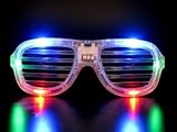 Clear LED Slotted Sunglasses Great for Raves or Parties