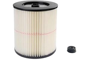 FILLEDWITHLOVE 17816 9-17816 Red Stripe Vacuum Cartridge Filter Compatible Craftsman Shop Vac Wet/Dry Vacuum Models 5, 6, 8, 12, and 16 32 Gal. Vacuums produced since 1988 8.5 Inches- White/Red
