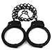 Ace Martial Arts Supply Professional Double Lock Handcuffs & Leg Cuffs (Black-Chain)