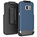 Encased Holster Case Compatible with Samsung Galaxy S7 SlimShield Series Case with Belt Clip Holster (Deep Blue)