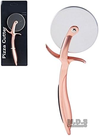 Pizza Cutter 2.5" Wheel Modern Metallic Rose Golden Bronze Vintage Heavy Duty (Rose Gold)