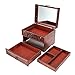 Retro Antique Flower Carved Wooden Jewelry Storage Box Container Case Jewelry Display Organizer with Lock Gift