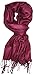 LibbySue-A Luxurious Pashmina Scarf in Beautiful Solid Colors (Wine)