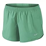 Nike Womens as Embossed Mod Tempo Running Shorts, Green