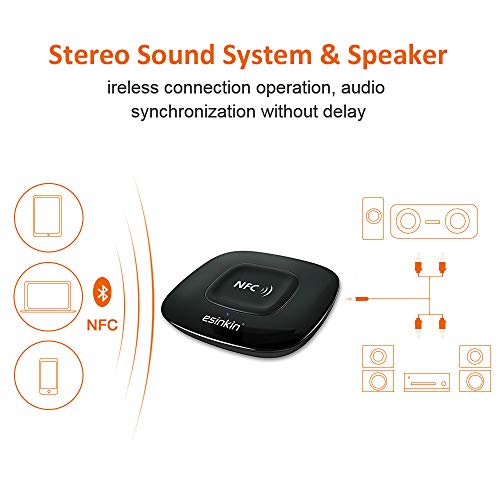 Esinkin Bluetooth Receiver Wireless Audio Adapter 4.0（NFCEnabled） for