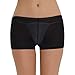 Zukzi Women's Boy Shorts Underwear Sexy See Thru Shorts Hot Pants, Sheer Black, US 6